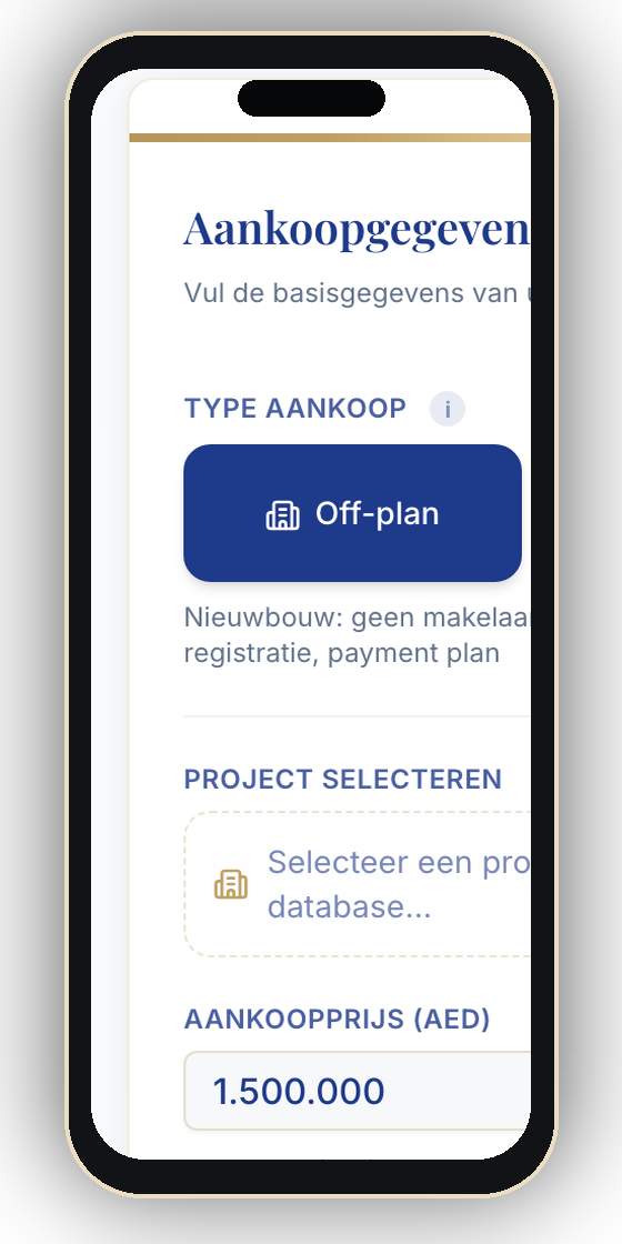 ROI calculator mobiele screenshot